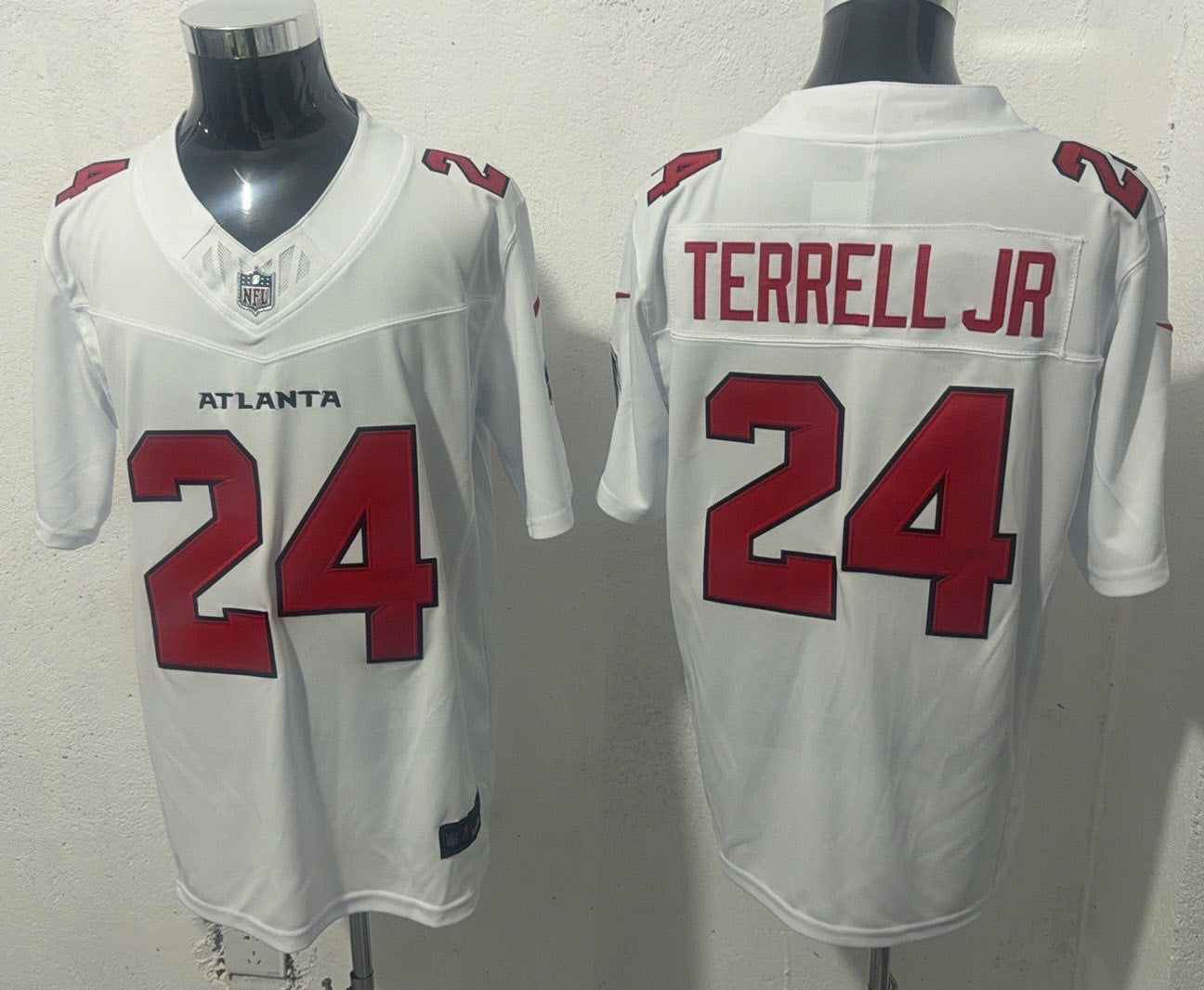 Men's Atlanta Falcons A.J. Terrell #24 White Game Jersey