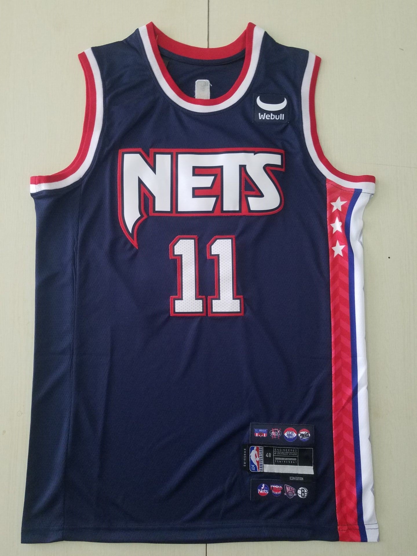 Men's Brooklyn Nets Kyrie Irving Navy 2021/22 Swingman Jersey1 - City Edition
