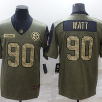 Men's Pittsburgh Steelers T.J. Watt #90 Brown Game Player Jersey1