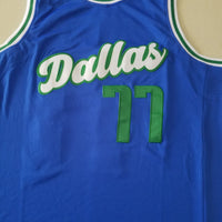 Men's Dallas Mavericks Luka Doncic #77 Blue Classics Swingman Jersey1