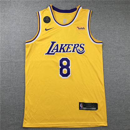 Men's Los Angeles Lakers Kobe Bryant #8 Yellow Swingman Player Jersey1