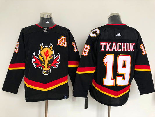 Men's Calgary Flames Matthew Tkachuk #19 Black Breakaway Player Jersey1