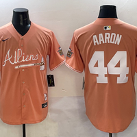 Men's Atlanta Braves Hank Aaron #44 Pink 2025 City Connect Limited Player Jersey