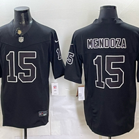 Men's Las Vegas Raiders Fernando Mendoza #15 Black Player Game Jersey