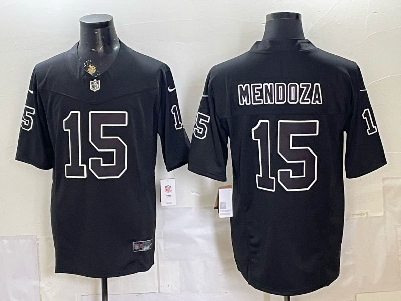 Men's Las Vegas Raiders Fernando Mendoza #15 Black Player Game Jersey