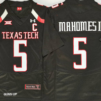 Men's Texas Longhorns Patrick Mahomes #5 Black Replica Team Jersey