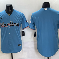 Men's Miami Marlins Blue Limited Player Jersey