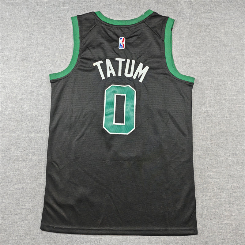 Men's Boston Celtics Jayson Tatum #0 Black Swingman Jersey1 - Statement Edition