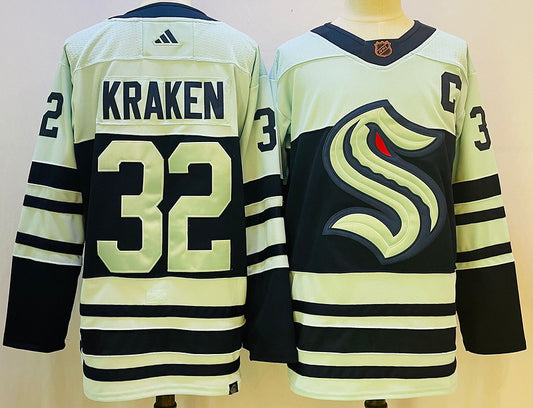 Men's Seattle Kraken Kraken #32 Blue Game Jersey1