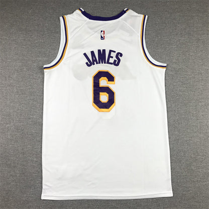Men's Los Angeles Lakers LeBron James #6 White 2022/23 Swingman Jersey1 - Association Edition