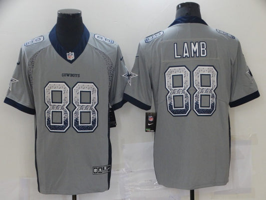 Men's Dallas Cowboys CeeDee Lamb #88 Gray Game Jersey1