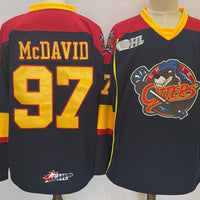 Men's Erie Otters Connor McDavid #97 Black Player Jersey