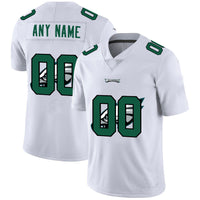 Custom1 Philadelphia Eagles White Team Big Logo Vapor Untouchable Limited Jersey1 Stitched American Football Jerseys