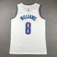 Men's Oklahoma City Thunder Jalen Williams #8 White Swingman Jersey1 - Association Edition