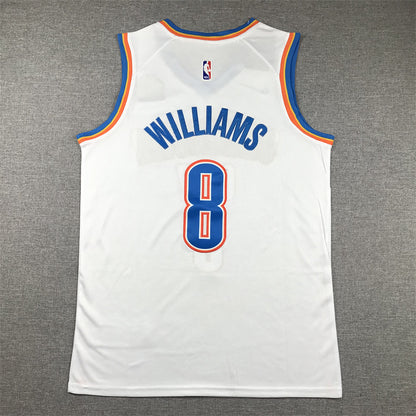 Men's Oklahoma City Thunder Jalen Williams #8 White Swingman Jersey1 - Association Edition
