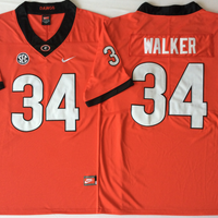 Men's Georgia Bulldogs Herschel Walker #34 Red Player Game Jersey