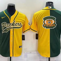 Men's Green Bay Packers Green/Yellow Game Jersey1