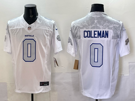 Men's Buffalo Bills Keon Coleman #0 White 2025 Rivalries Collection Limited Jersey
