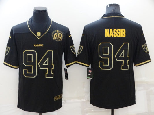 Men's Las Vegas Raiders Carl Nassib #94 Black Player Game Jersey1