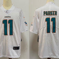 Men's Miami Dolphins DeVante Parker #11 White Aqua Game Jersey1