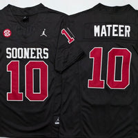 Men's Oklahoma Sooners John Mateer #10 Black Player Jersey