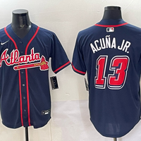 Men's Atlanta Braves Ronald Acuna Jr. #13 Navy 2025 MLB Speedway Classic Alternate Limited Jersey