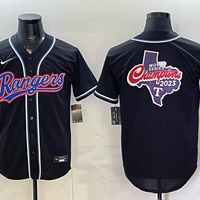 Men's Texas Rangers Black Fashion Replica Out Jersey