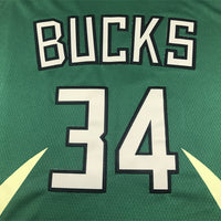 Men's Milwaukee Bucks Giannis Antetokounmpo #34 Green Swingman Jersey1