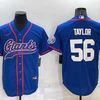 Men's New York Giants Lawrence Taylor #56 Blue Game Jersey1 Joint Edition