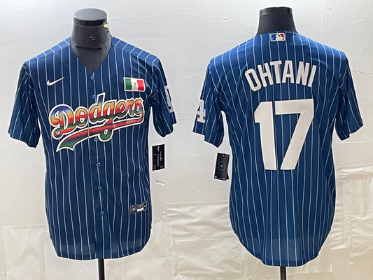 Men's Los Angeles Dodgers Shohei Ohtani #17 Royal Alternate Player Jersey1