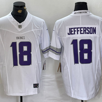 Men's Minnesota Vikings Justin Jefferson #18 White Alternate Vapor F.U.S.E. Elite Player Jersey1