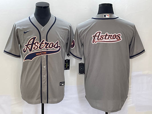 Men's Houston Astros Gray Replica Team Jersey1 Joint Edition