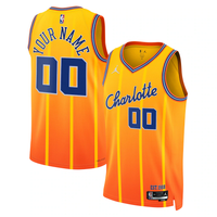 Men's Charlotte Hornets Orange 2025/26 City Edition Swingman Custom Jersey
