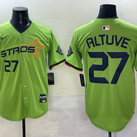 Men's Houston Astros Jose Altuve #27 Green 2025 City Connect Limited Player Jersey