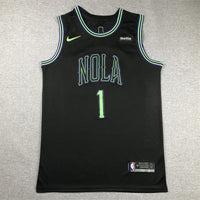 Men's New Orleans Pelicans Zion Williamson #1 Black 2023/24 Swingman Jersey1 - City Edition