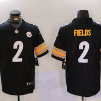 Men's Pittsburgh Steelers Justin Fields #2 Black Player Jersey1