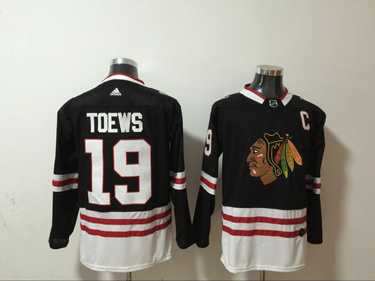Men's Chicago Blackhawks Jonathan Toews #19 Black Breakaway Player Jersey1