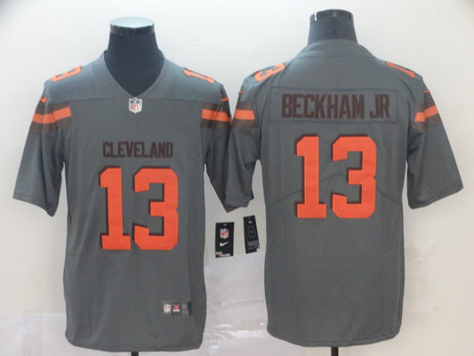 Men's Cleveland Browns Odell Beckham Jr. Gray Inverted Legend Jersey1