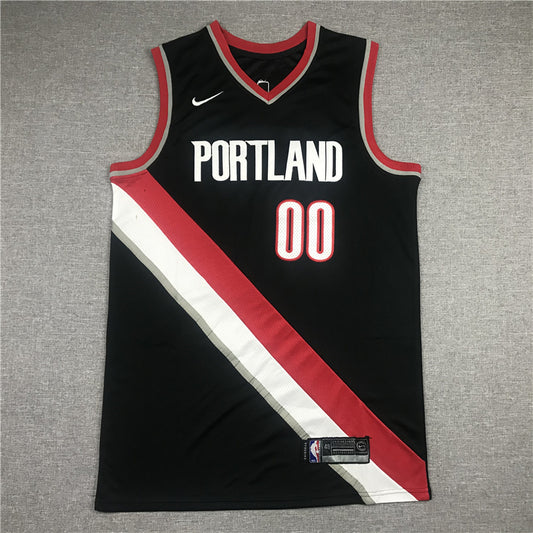 Men's Portland Trail Blazers Carmelo Anthony #00 Black Swingman Fashion Jersey1