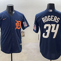 Men's Detroit Tigers Jake Rogers #34 Navy Replica Player Jersey1