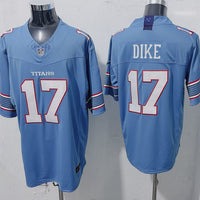 Men's Tennessee Titans Chimere Dike #17 Light Blue Game Jersey