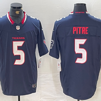 Men's Houston Texans Jalen Pitre #5 Navy Game Jersey