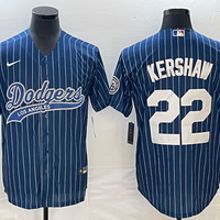 Men's Los Angeles Dodgers Clayton Kershaw #22 Blue Player Jersey1 Joint Edition
