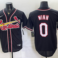 Men's St. Louis Cardinals Masyn Winn #0 Black Replica Player Jersey