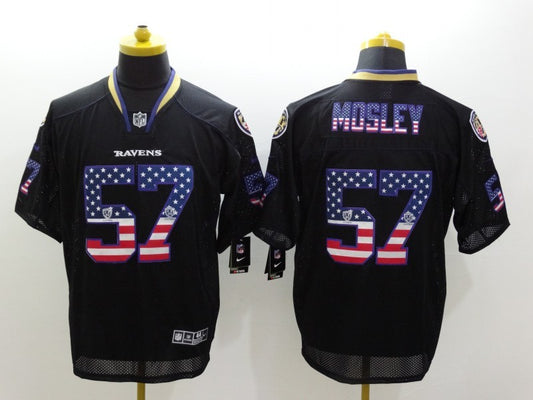 Men's Baltimore Ravens C.J. Mosley #57 Black Game Jersey1