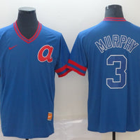 Men's Atlanta Braves Dale Murphy #3 Blue Replica Player Jersey1