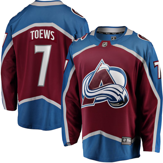 Men's Colorado Avalanche Devon Toews #7 Fanatics Burgundy Home Breakaway Player Jersey
