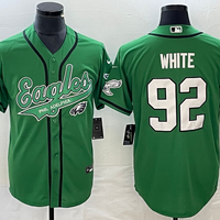 Men's Philadelphia Eagles Reggie White #92 Kelly Green Game Jersey1 Joint Edition