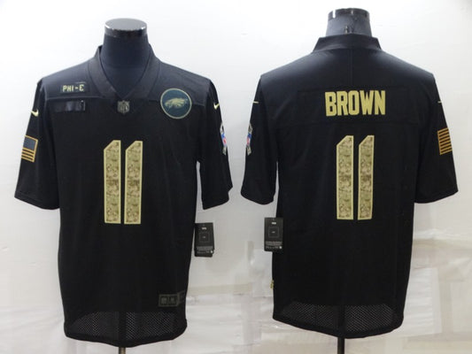 Men's Philadelphia Eagles A.J. Brown #11 Black Player Jersey1
