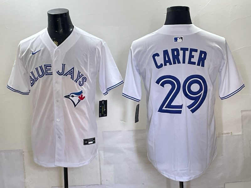 Men's Toronto Blue Jays Joe Carter #29 White Home Limited Player Jersey